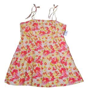 Old Navy Floral Midi Dress - Pink and Yellow